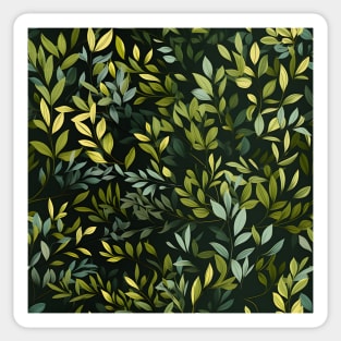 Green Leaves Pattern 27 Sticker